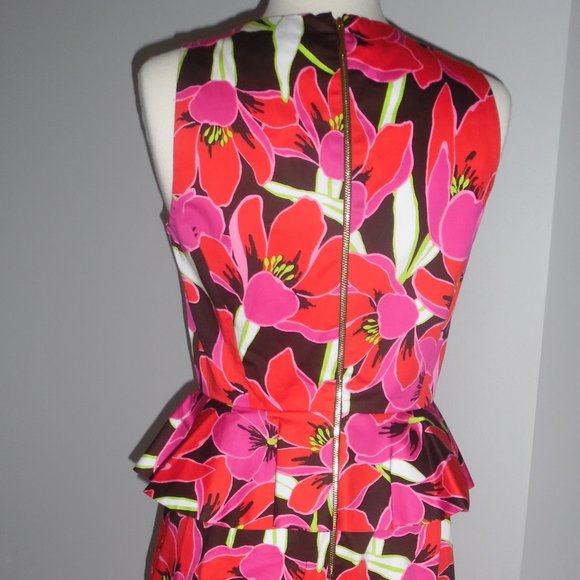 Kate Spade Peplum Rio Tropical Floral Sheath Dress‎ - Picture 9 of 13